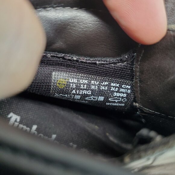 Timberland Shoes Womens Size 7.5 Taupe Brown Leather Amston Wedge Boots - Picture 4 of 11